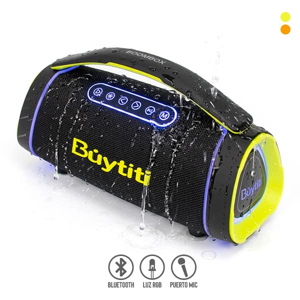Bocina Bluetooth Resistente a Salpicaduras y Luz LED